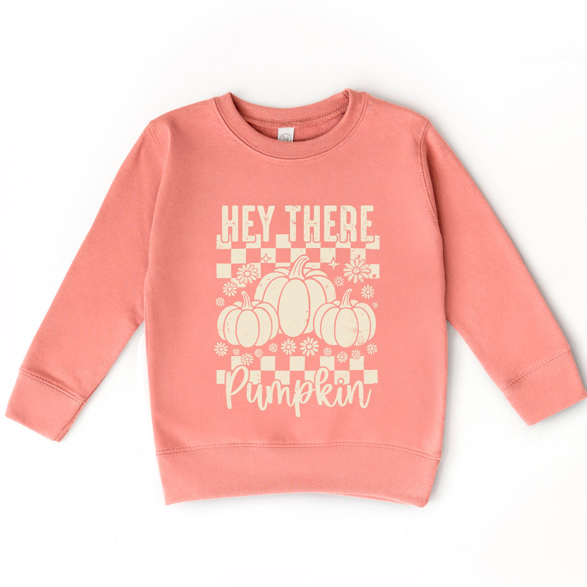 Hey There Pumpkin Checkered - Toddler Graphic Sweatshirt