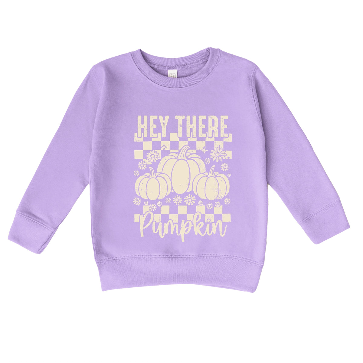 Hey There Pumpkin Checkered - Toddler Graphic Sweatshirt