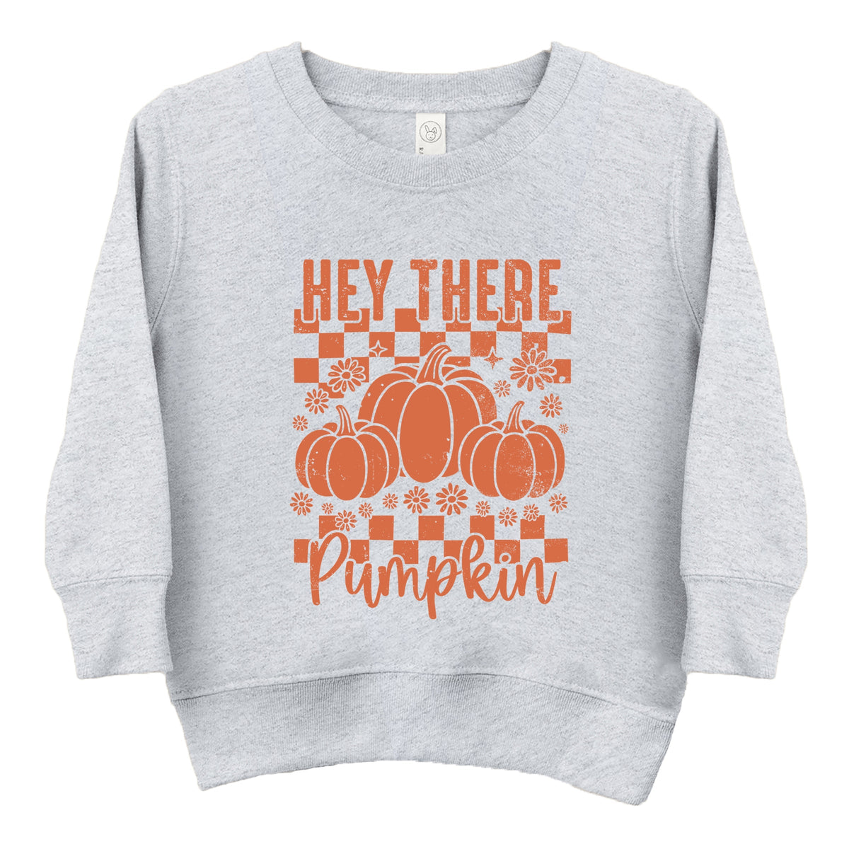 Hey There Pumpkin Checkered - Toddler Graphic Sweatshirt