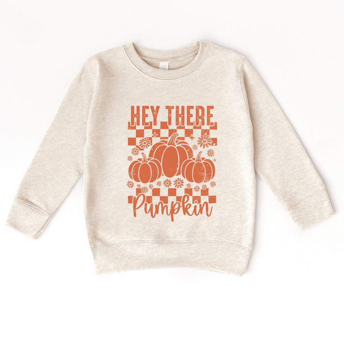 Hey There Pumpkin Checkered - Toddler Graphic Sweatshirt