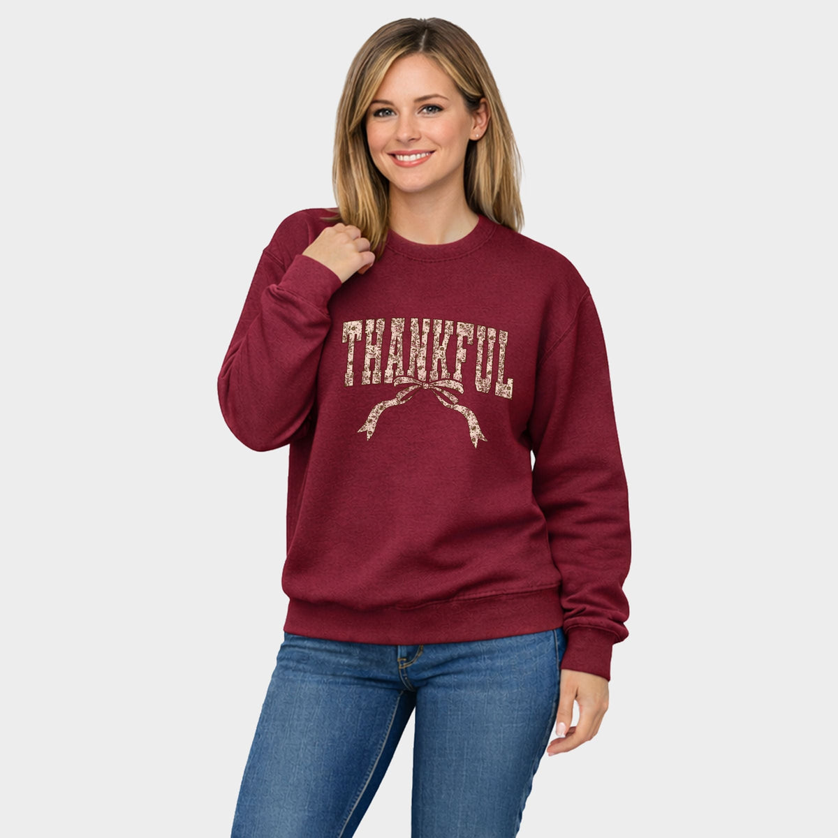 Thankful Floral Coquette - Women's Graphic Sweatshirt