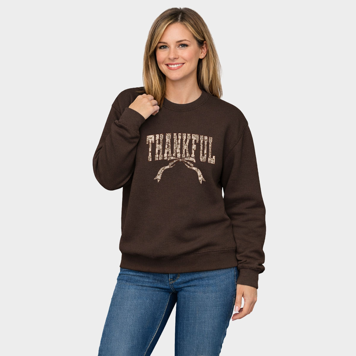 Thankful Floral Coquette - Women's Graphic Sweatshirt