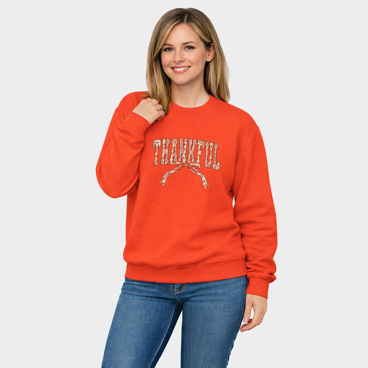 Thankful Floral Coquette - Women's Graphic Sweatshirt