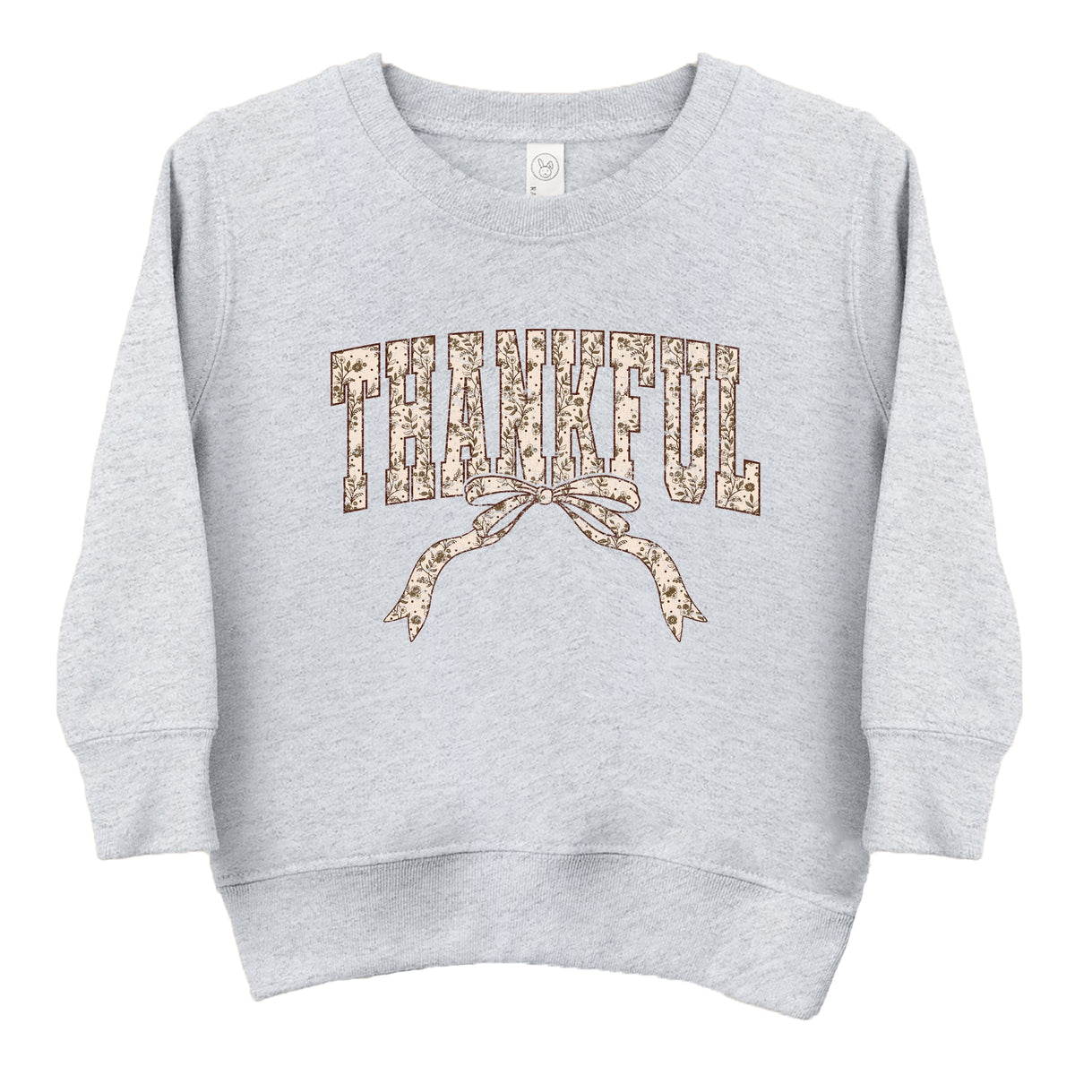 Thankful Floral Coquette - Toddler Graphic Sweatshirt