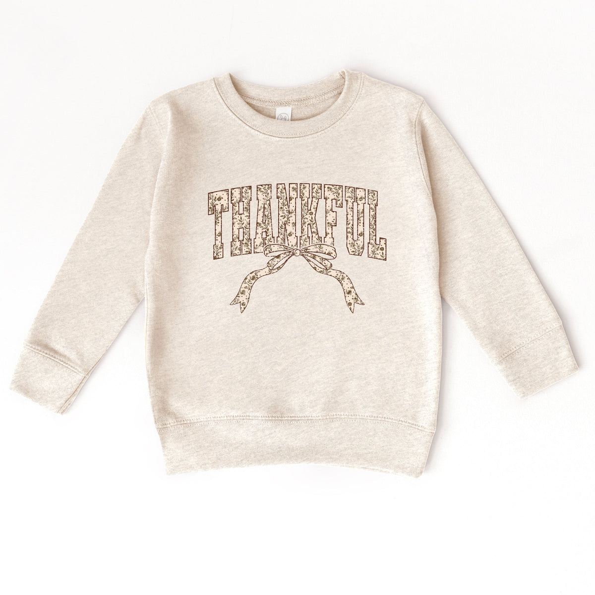 Thankful Floral Coquette - Toddler Graphic Sweatshirt
