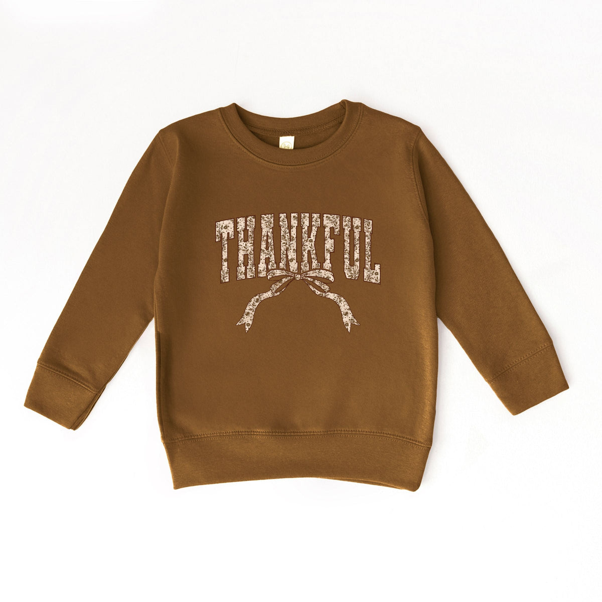Thankful Floral Coquette - Toddler Graphic Sweatshirt