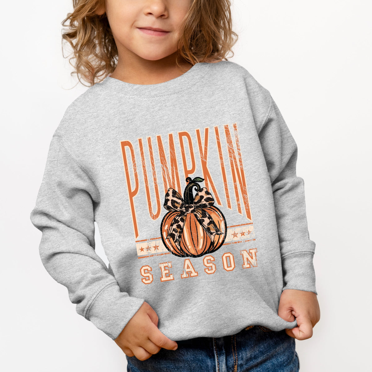 Pumpkin Season Stars - Toddler Graphic Sweatshirt