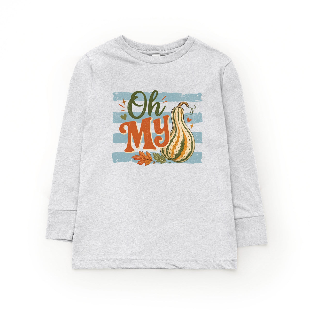 Oh My Gourd Stripes - Youth Long Sleeve Graphic T-Shirt