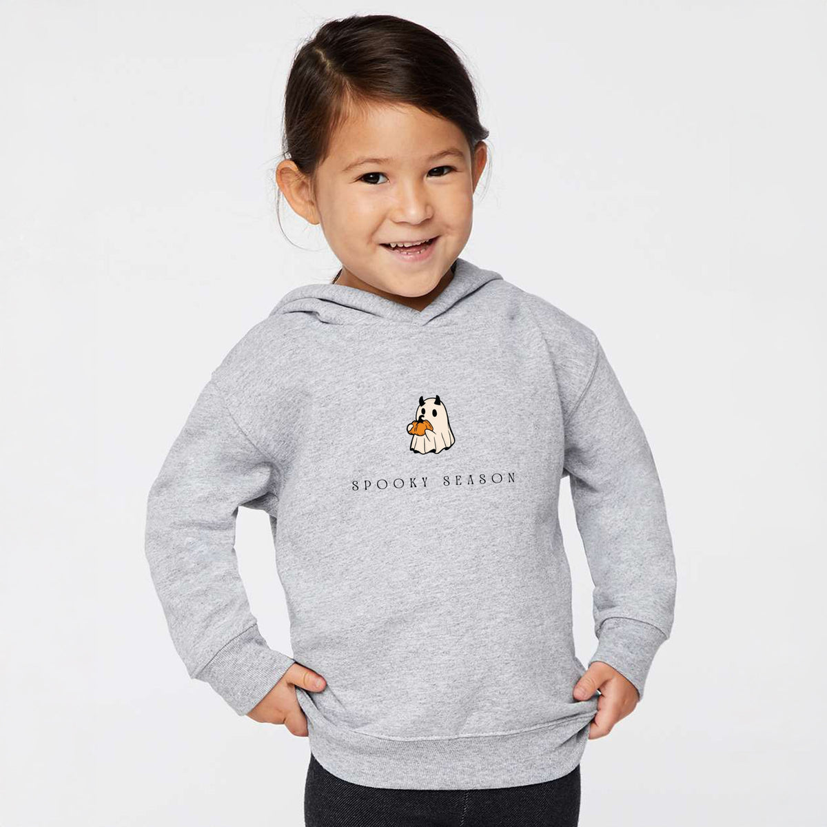 Spooky Season Pumpkin Ghost - Toddler Hoodie
