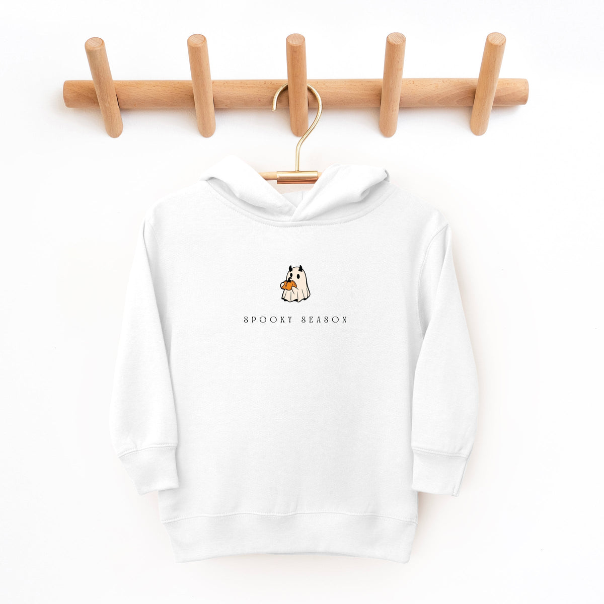 Spooky Season Pumpkin Ghost - Toddler Hoodie