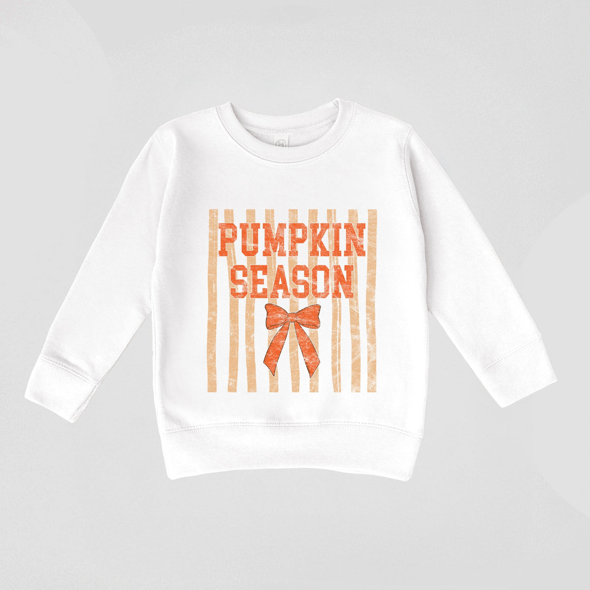 Pumpkin Season Bow - Toddler Graphic Sweatshirt