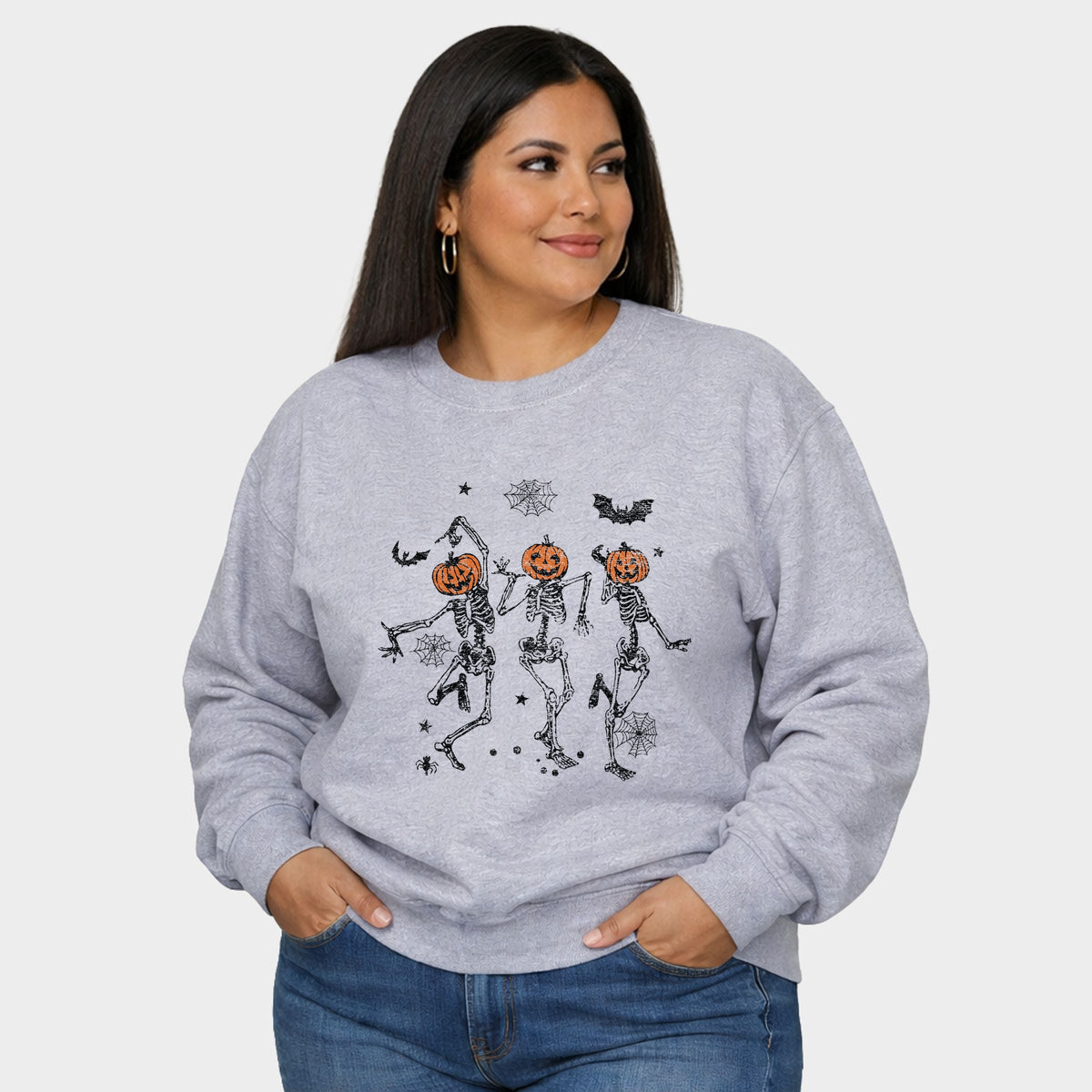 Dancing Skeleton Trio - Women's Plus Sized Graphic Sweatshirt