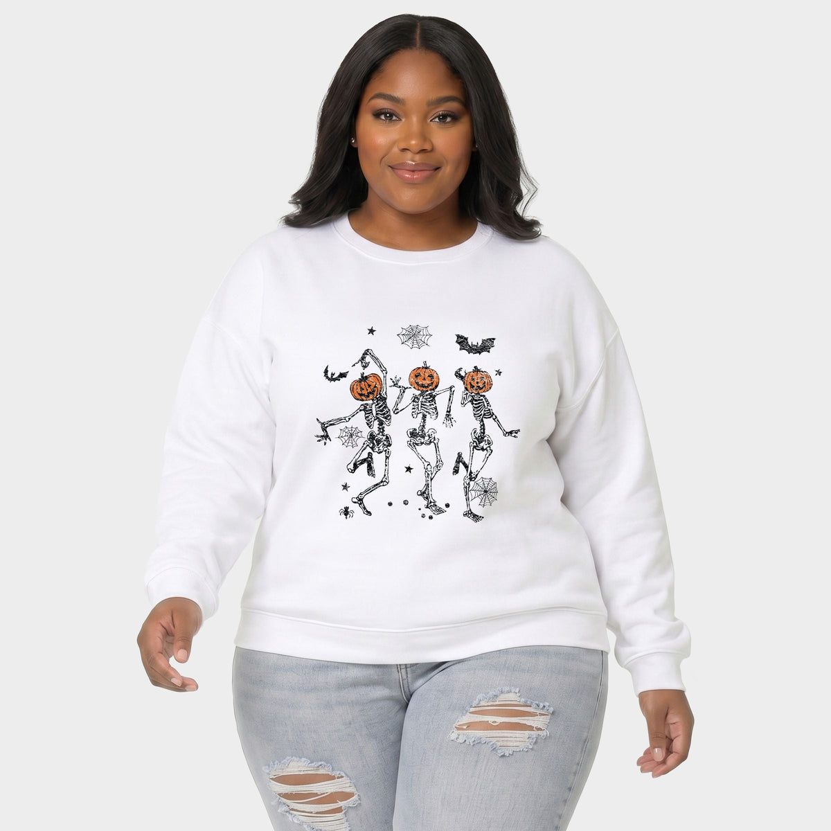 Dancing Skeleton Trio - Women's Plus Sized Graphic Sweatshirt