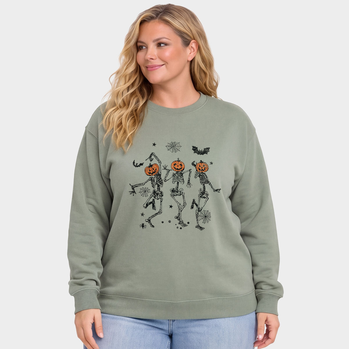 Dancing Skeleton Trio - Women's Plus Sized Graphic Sweatshirt