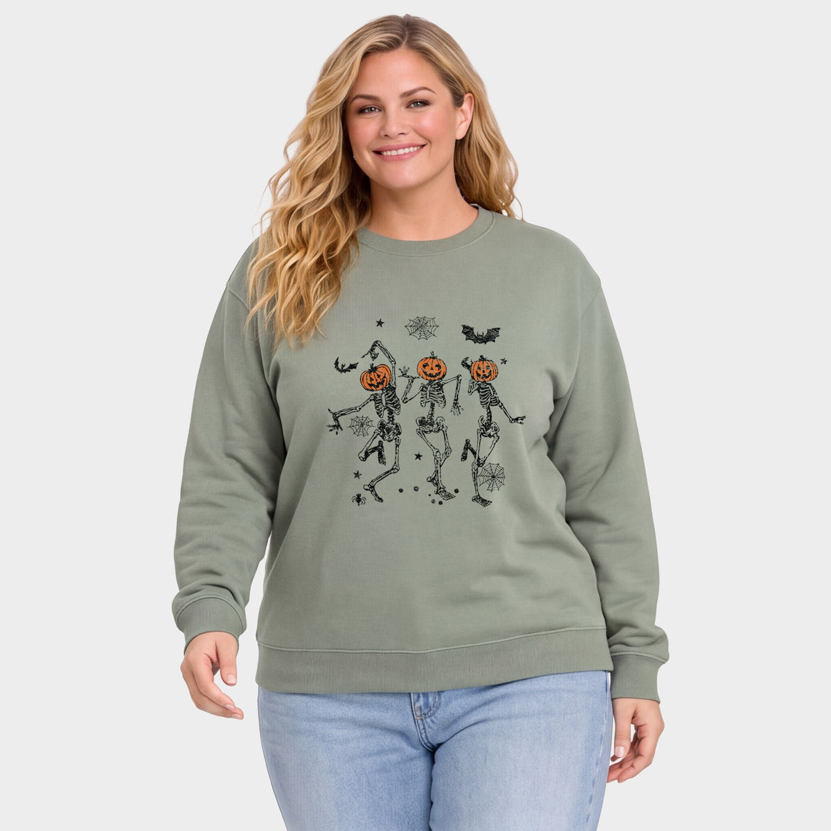 Dancing Skeleton Trio - Women's Plus Sized Graphic Sweatshirt