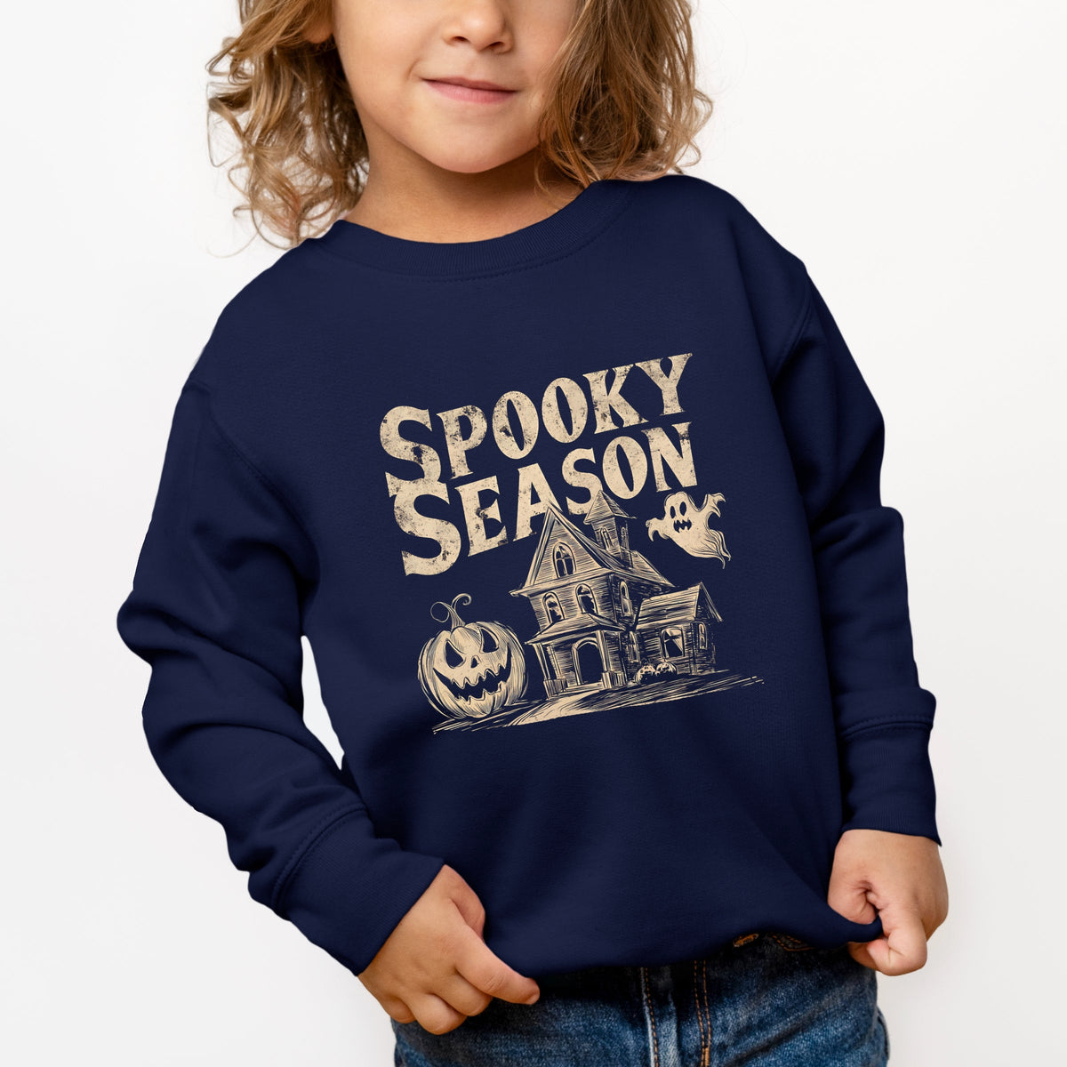 Spooky Season Haunted House - Toddler Graphic Sweatshirt