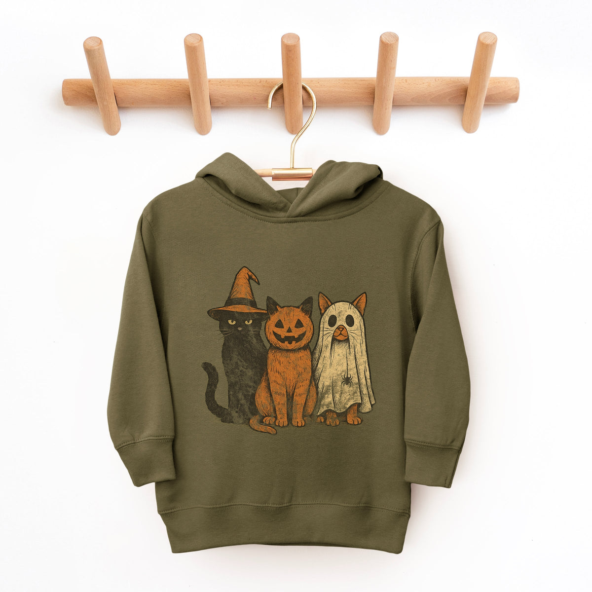 Halloween Cat Trio - Toddler Hoodie