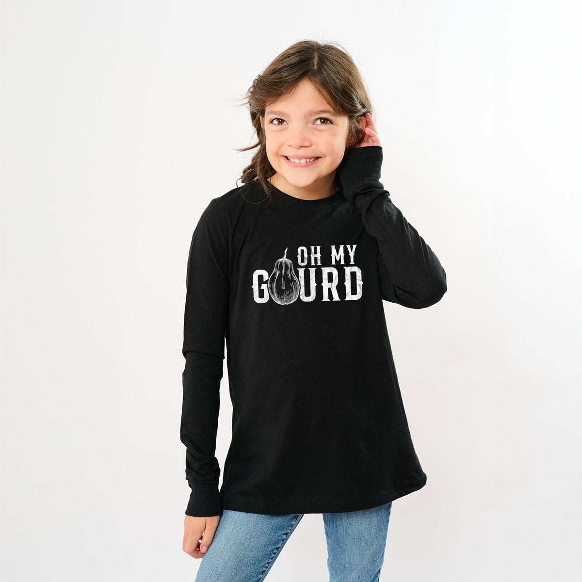 Oh My Gourd Distressed - Youth Long Sleeve Graphic T-Shirt