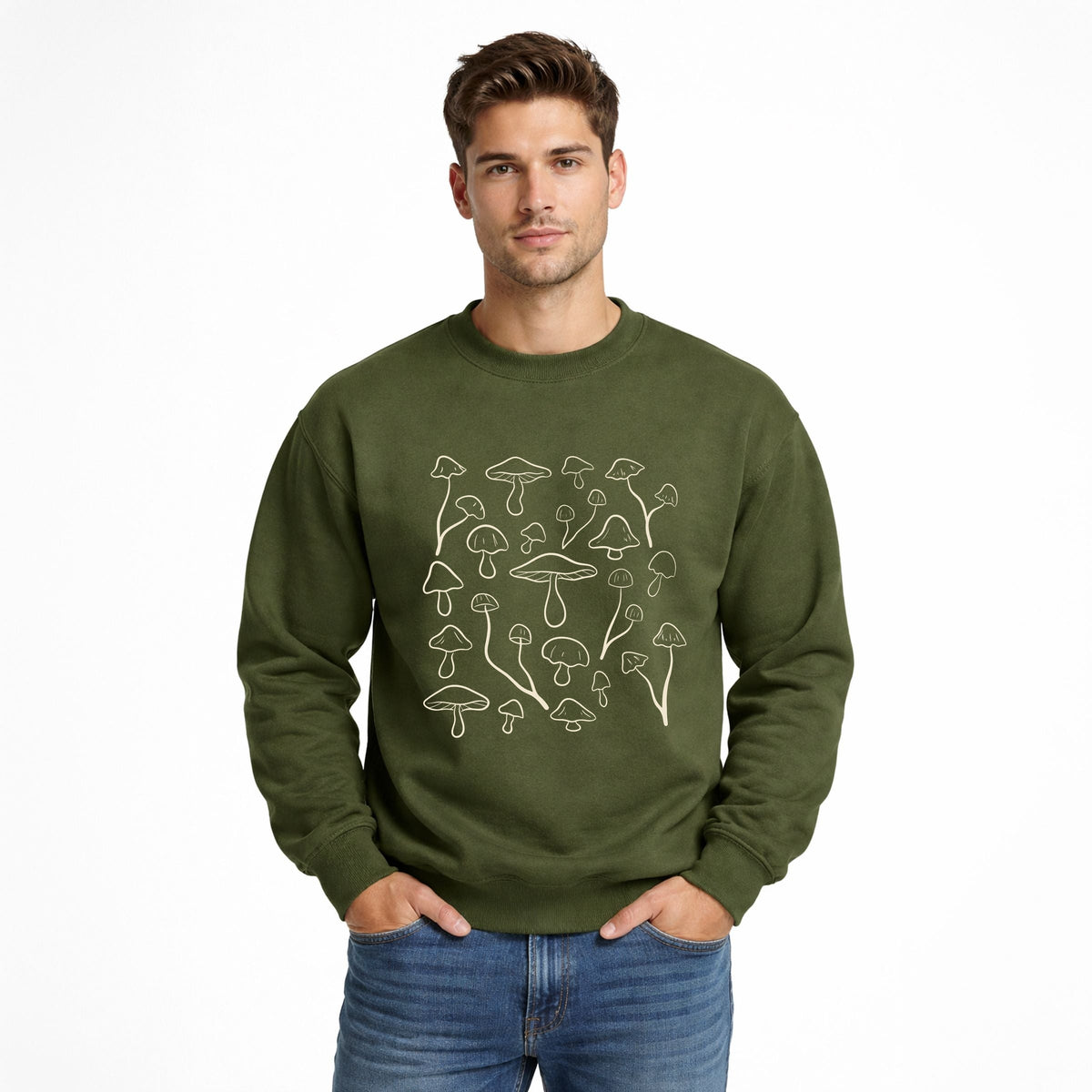 Woodland Mushrooms - Men's Graphic Sweatshirt
