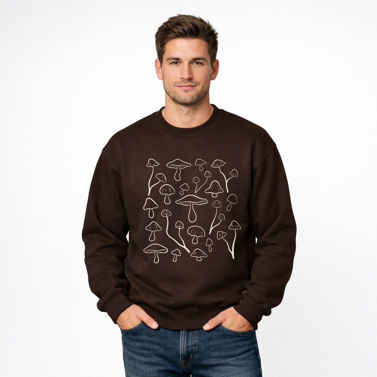 Woodland Mushrooms - Men's Graphic Sweatshirt