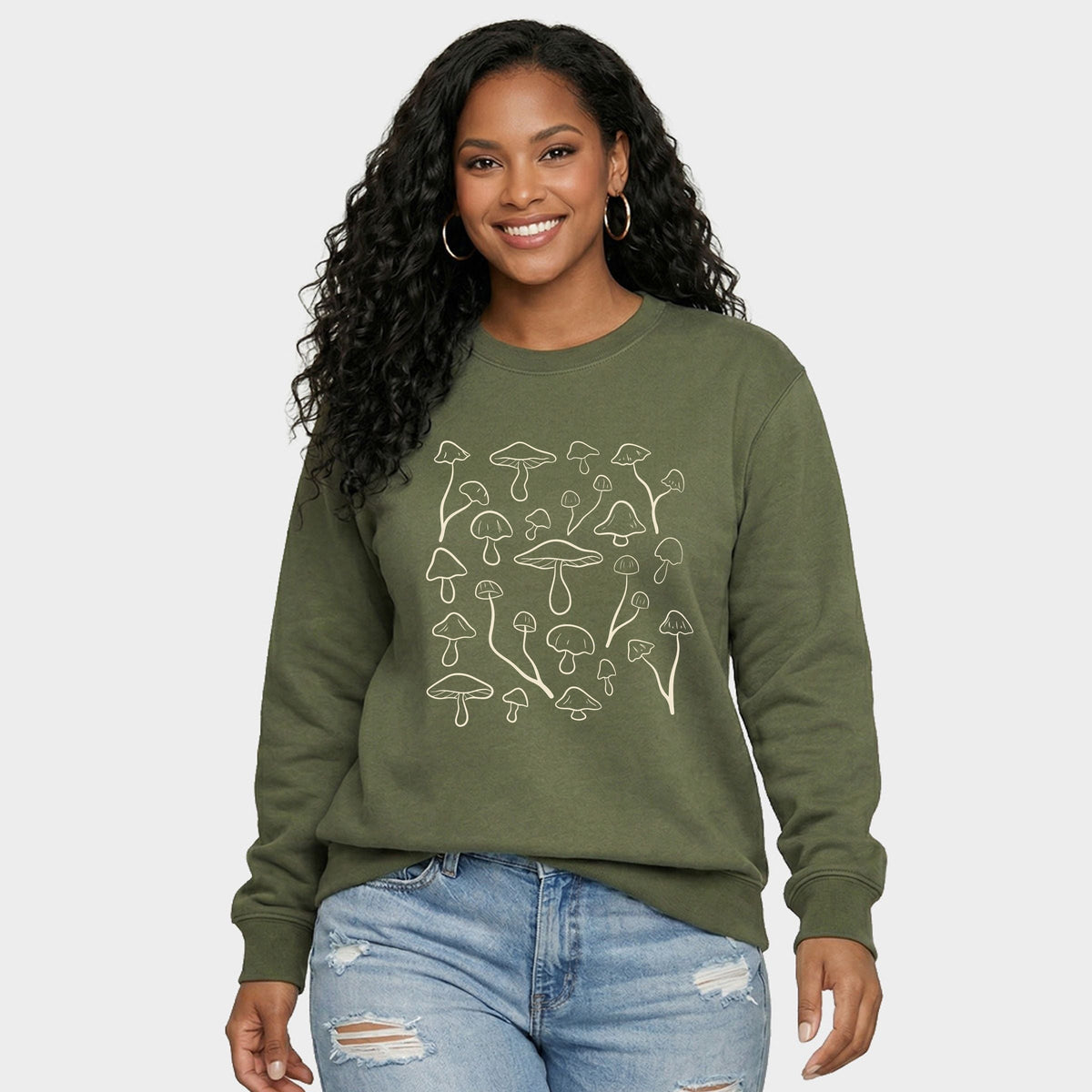 Woodland Mushrooms - Women's Graphic Sweatshirt