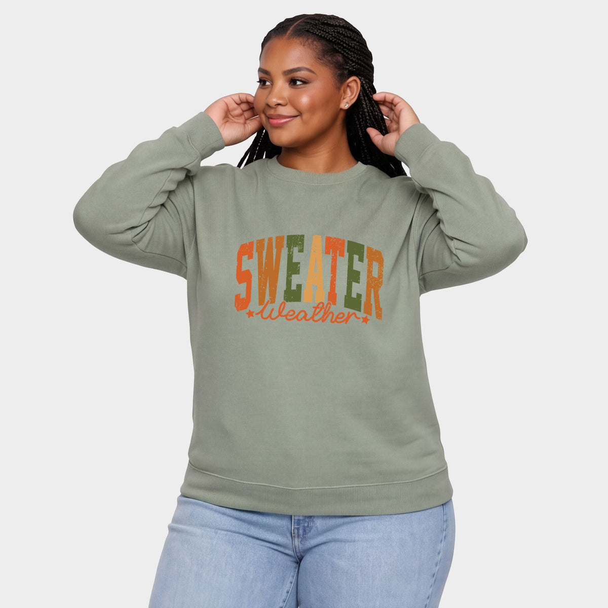 Sweater Weather Multi - Women's Plus Sized Graphic Sweatshirt