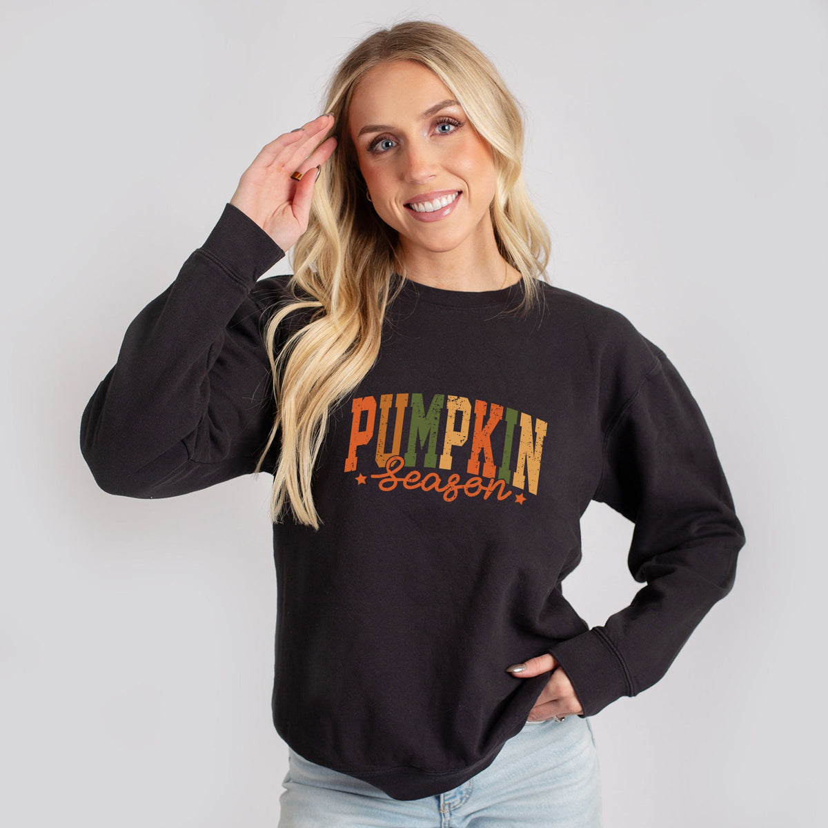 Pumpkin Season Multi - Women's Lightweight Garment Dyed Sweatshirt