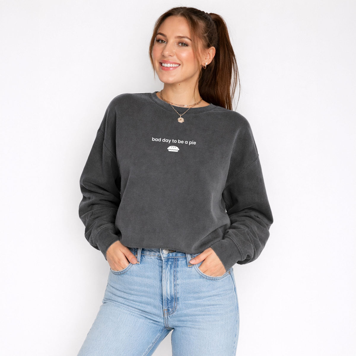 Bad Day to be a Pie - Women's Lightweight Garment Dyed Sweatshirt
