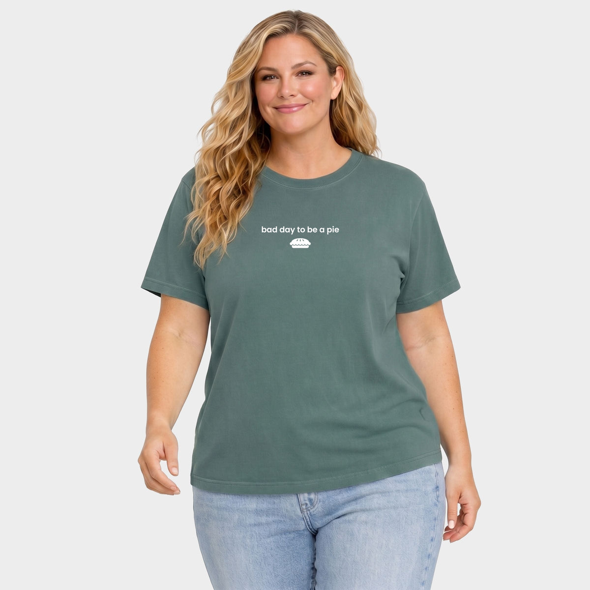 Bad Day to be a Pie  - Women's Plus Garment Dyed Tee