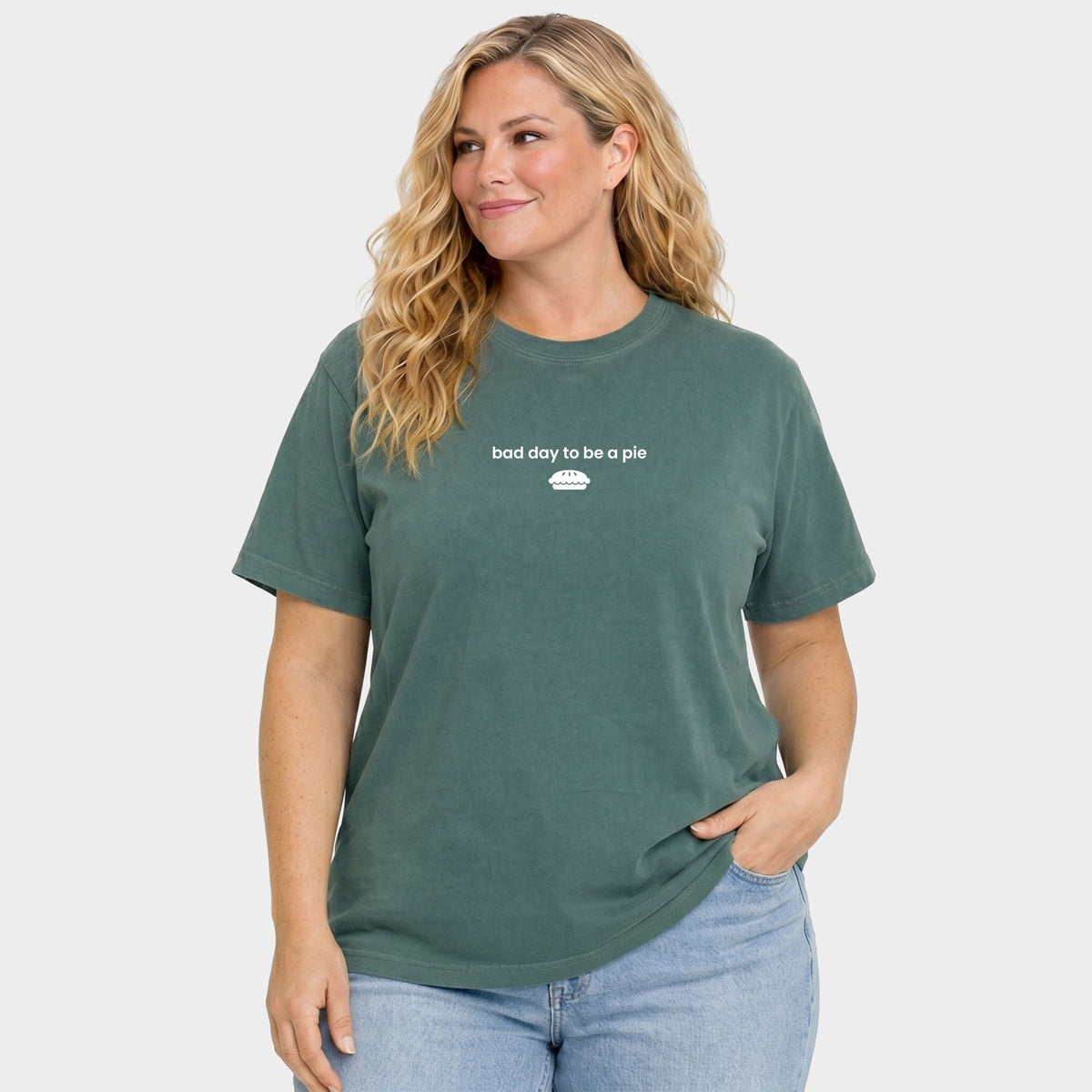 Bad Day to be a Pie  - Women's Plus Garment Dyed Tee
