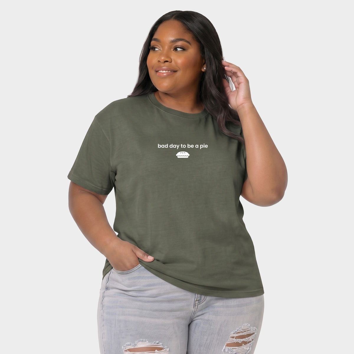 Bad Day to be a Pie  - Women's Plus Garment Dyed Tee