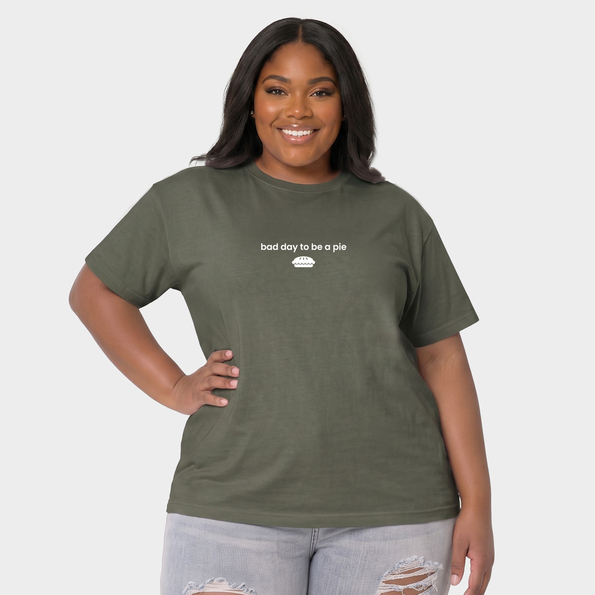 Bad Day to be a Pie  - Women's Plus Garment Dyed Tee
