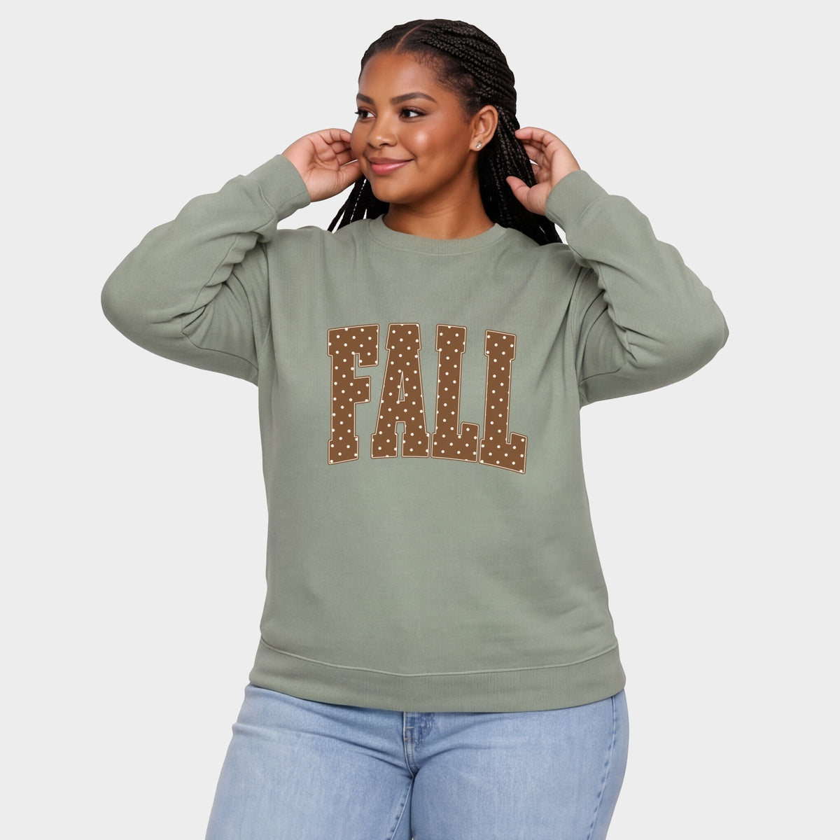 Fall Polka Dots Arched - Women's Plus Sweatshirt
