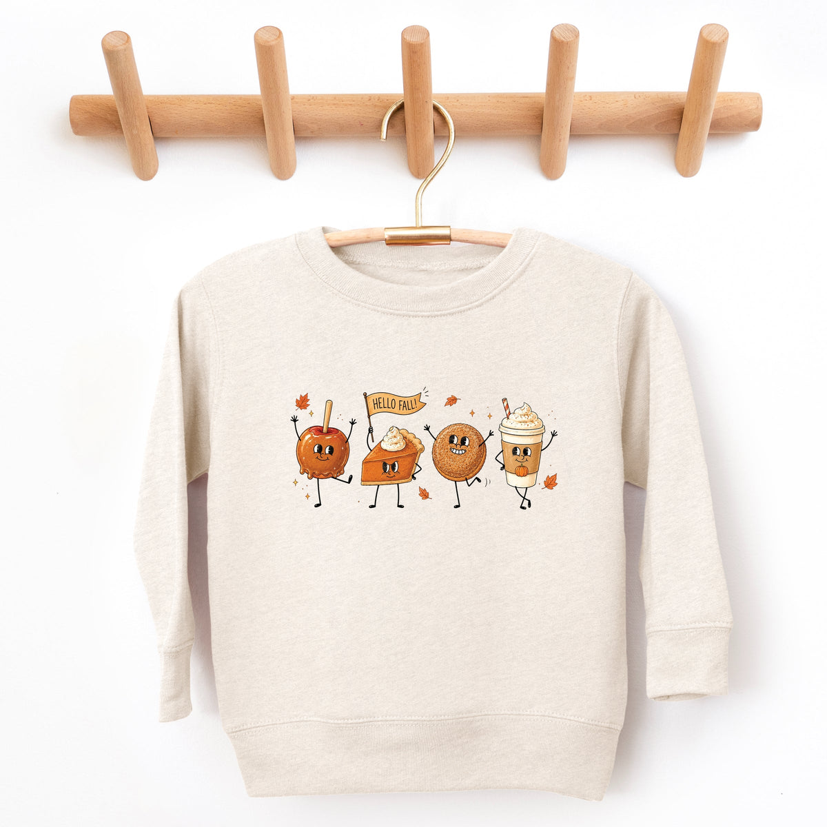 Hello Fall Stick Figures - Toddler Graphic Sweatshirt