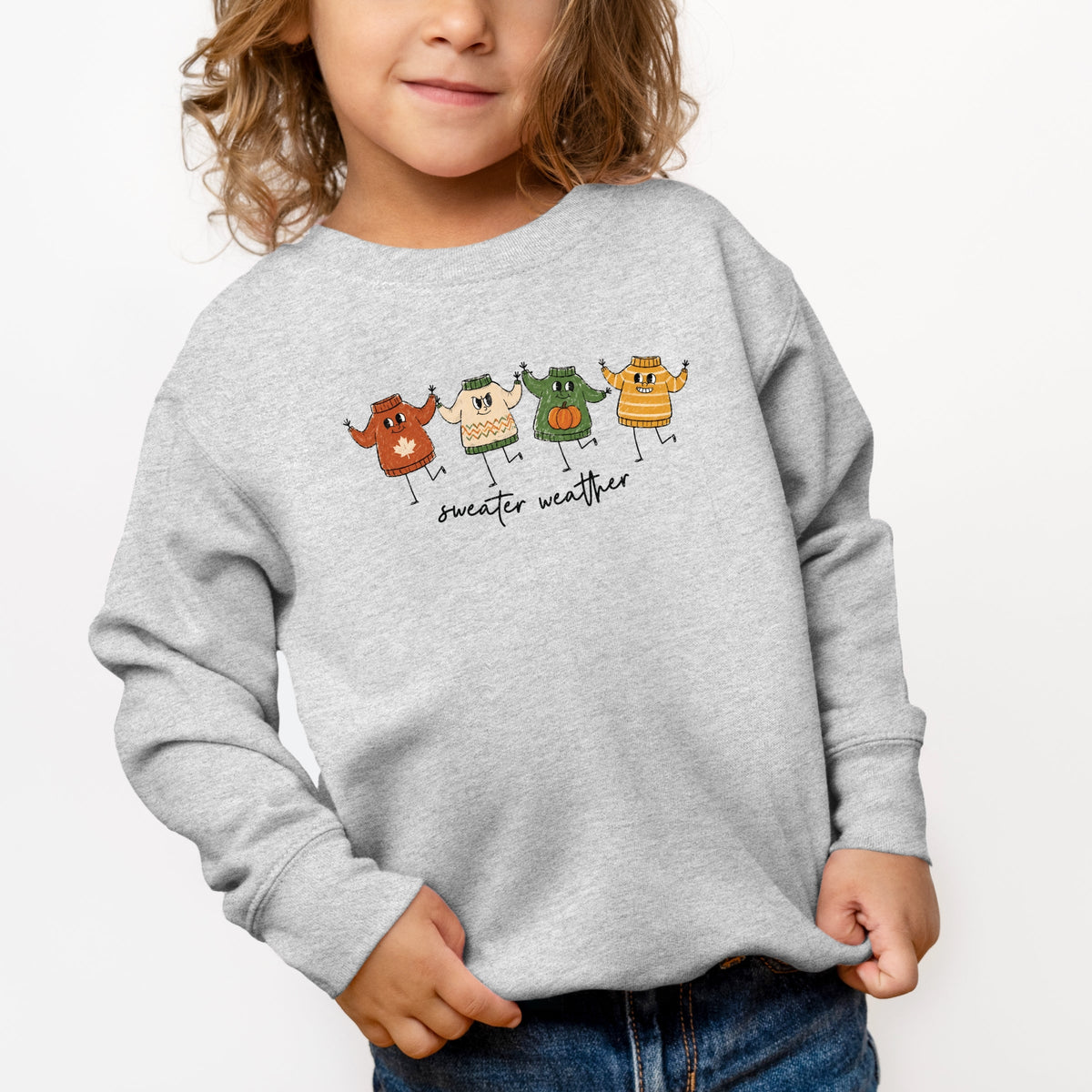 Sweater Weather Stick Figures - Toddler Graphic Sweatshirt