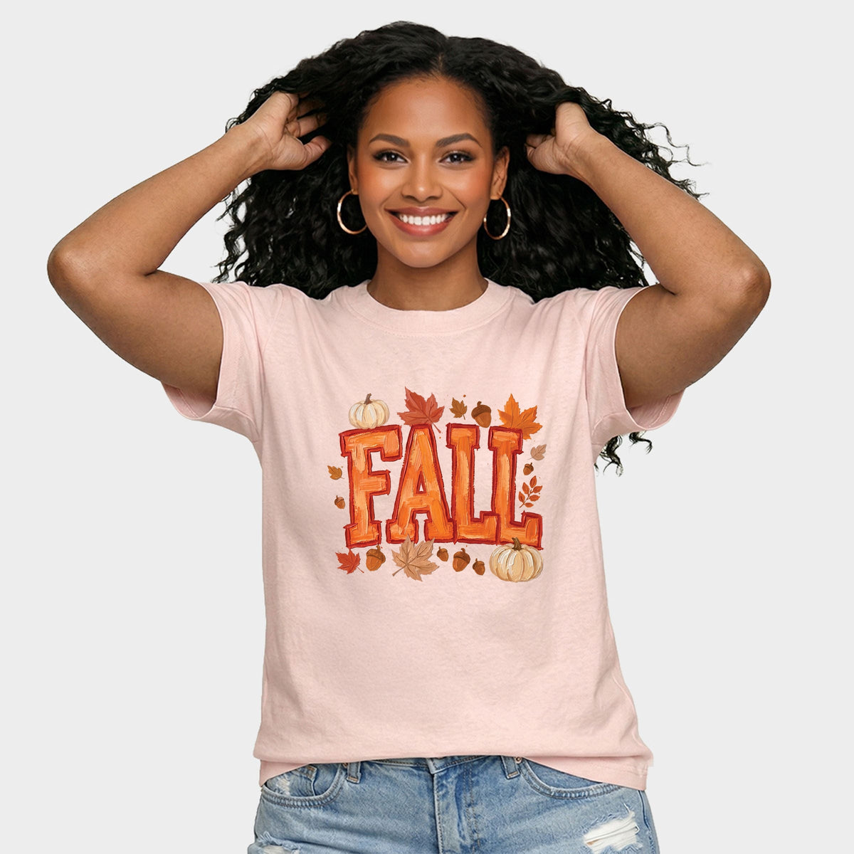 Fall Block Painted - Women's Relaxed Boxy Tee