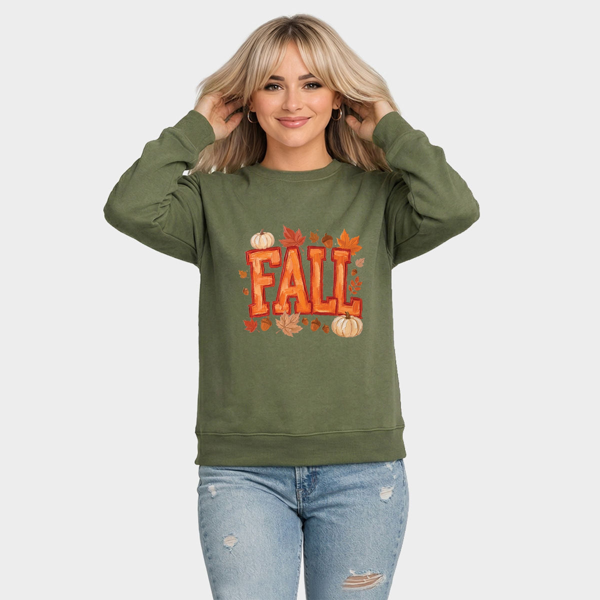 Fall Block Painted - Women's Graphic Sweatshirt