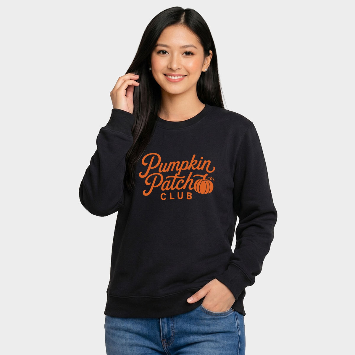 Pumpkin Patch Club Cursive - Women's Graphic Sweatshirt