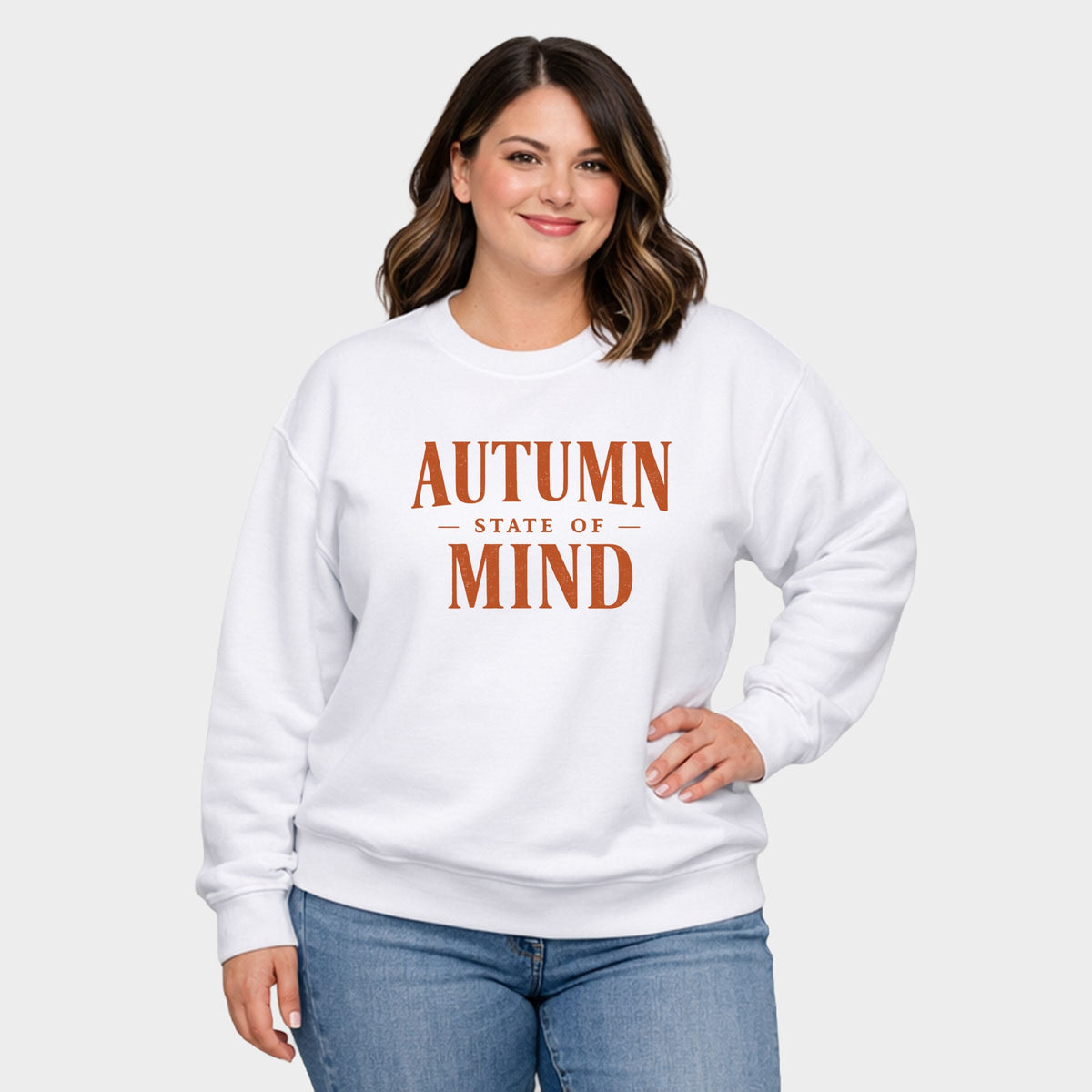 Autumn State of Mind -  Women's Plus Sized Graphic Sweatshirt