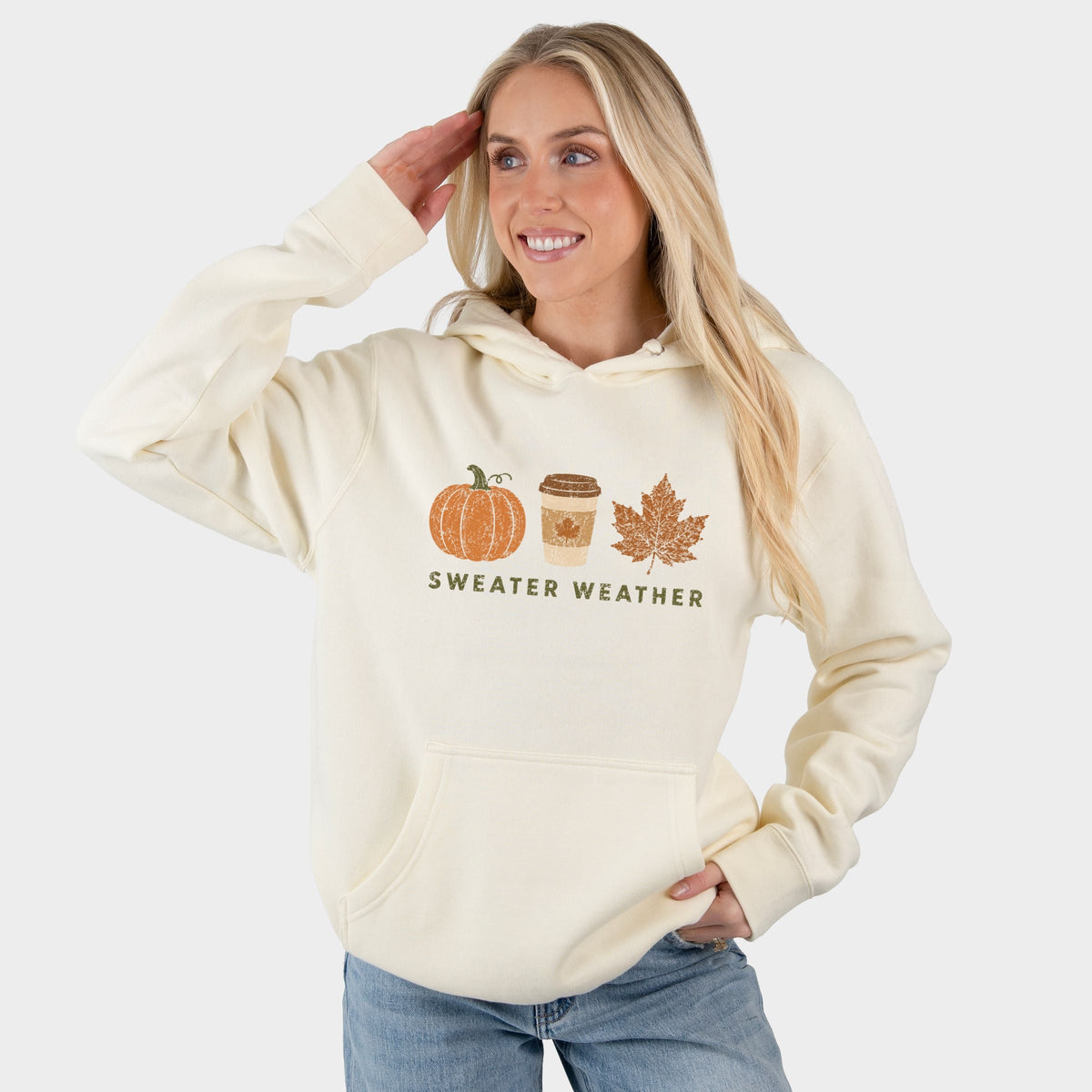 Sweater Weather Coffee Cup - Women's Graphic Hoodie