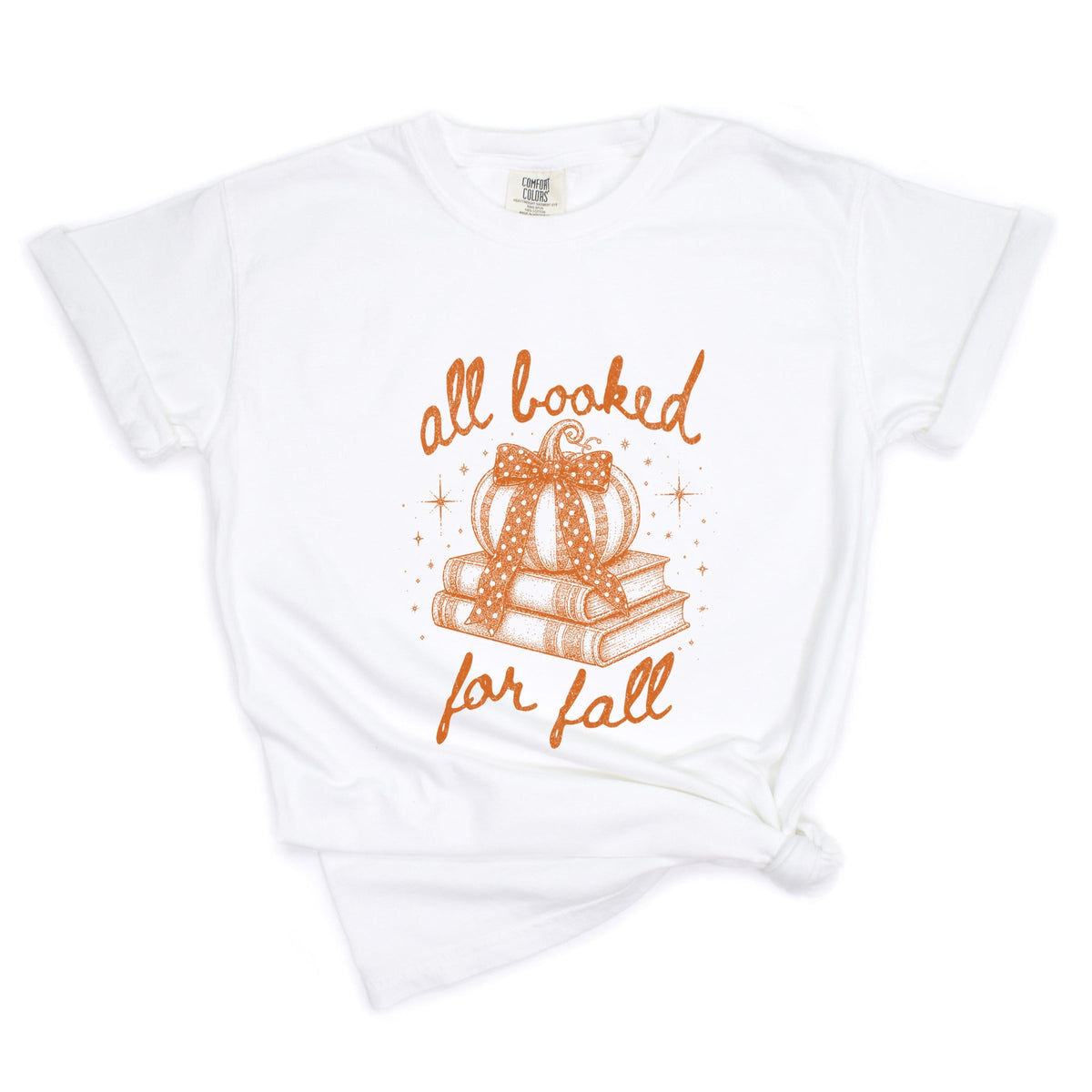 All Booked for fall Sparkles - Women's Garment Dyed Graphic T-Shirt