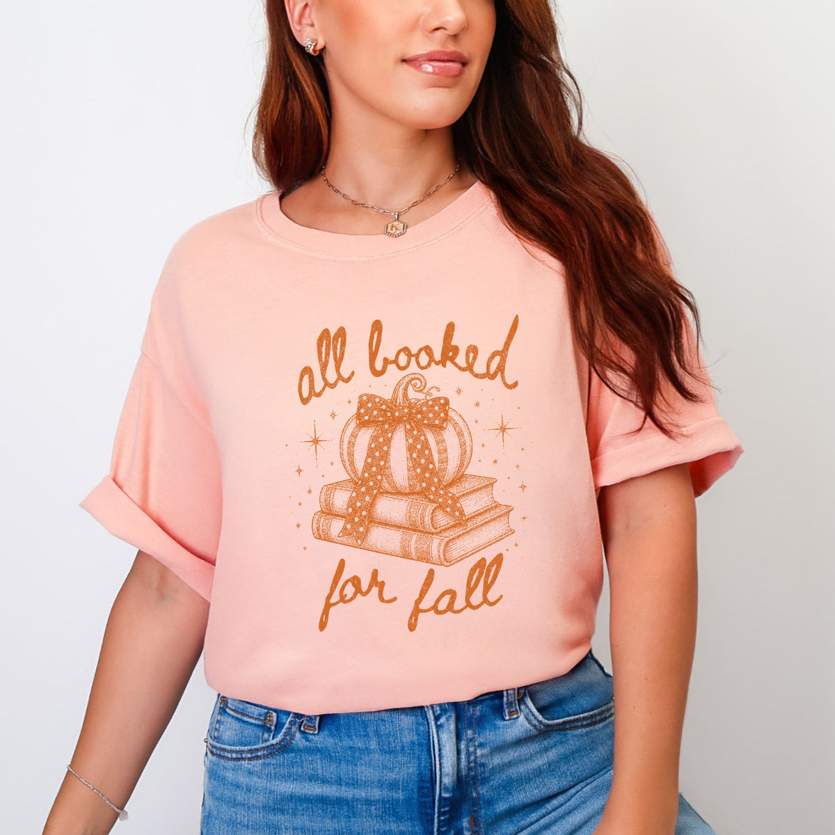All Booked for fall Sparkles - Women's Garment Dyed Graphic T-Shirt