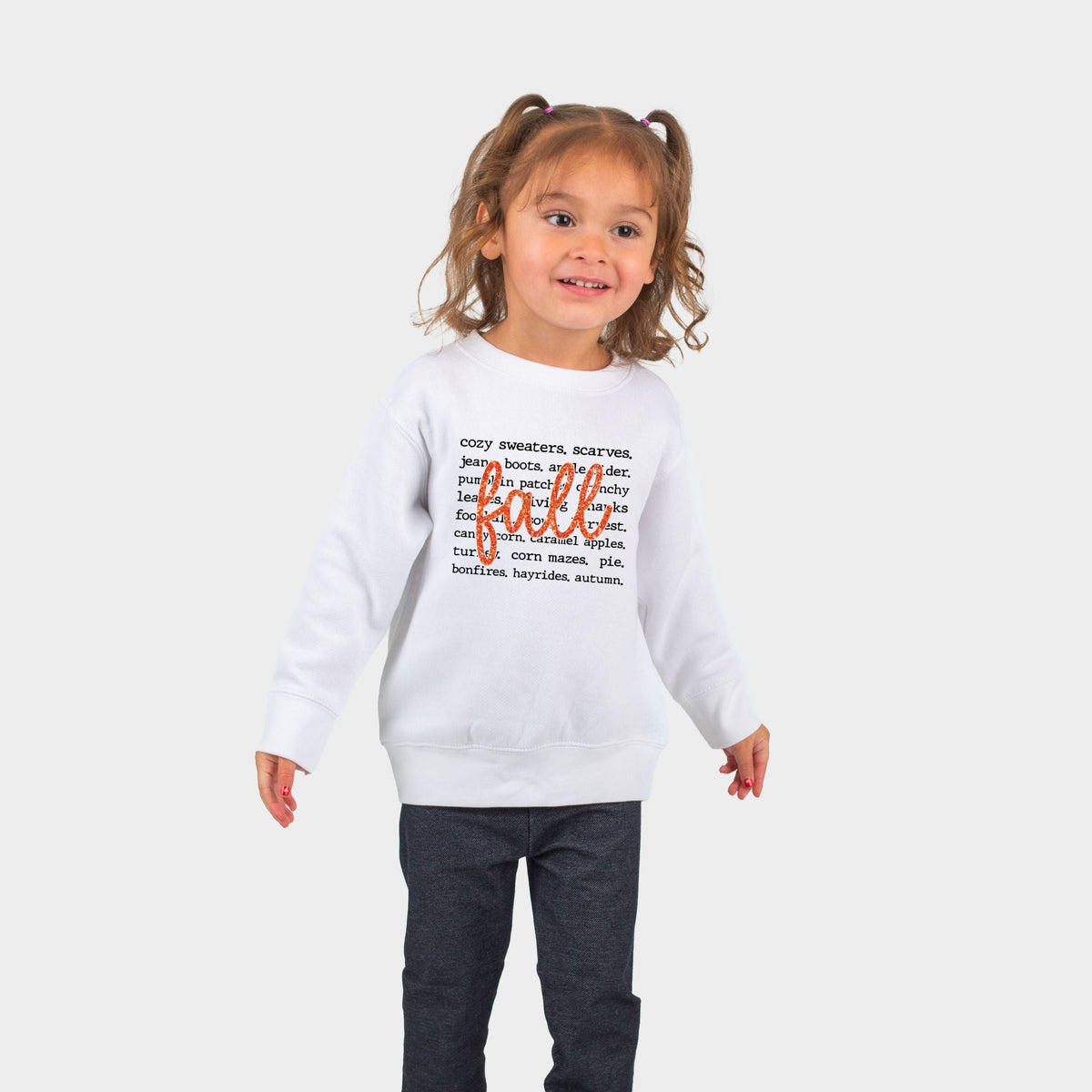 Fall Cursive Text Glitter - Toddler Graphic Sweatshirt
