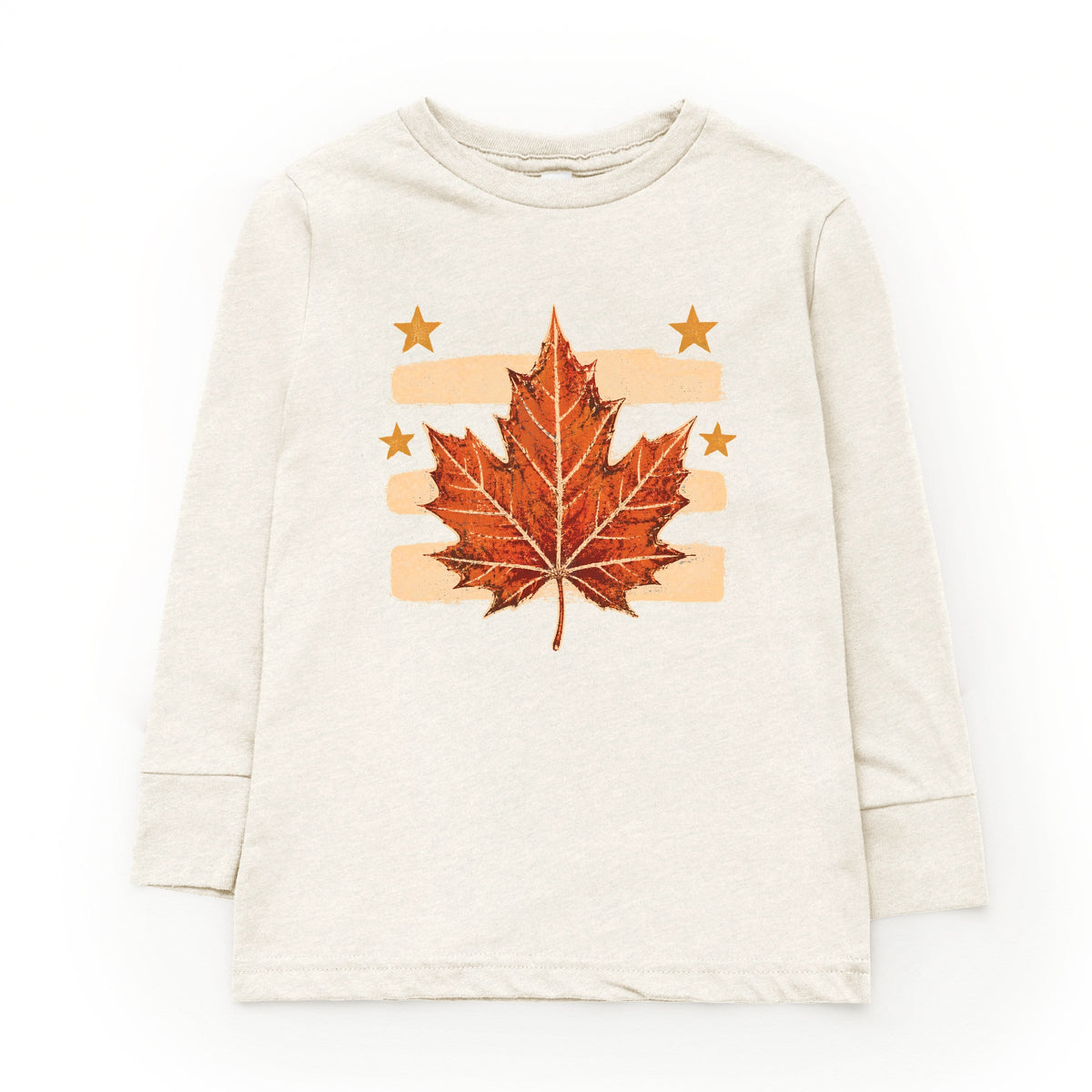 Fall Leaf Stripes - Youth Long Sleeve Graphic T-Shirt
