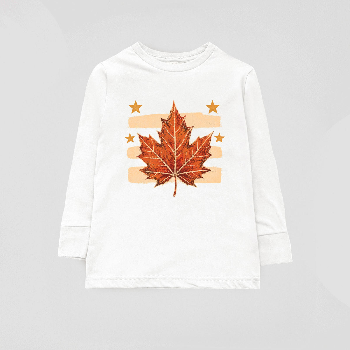 Fall Leaf Stripes - Youth Long Sleeve Graphic T-Shirt