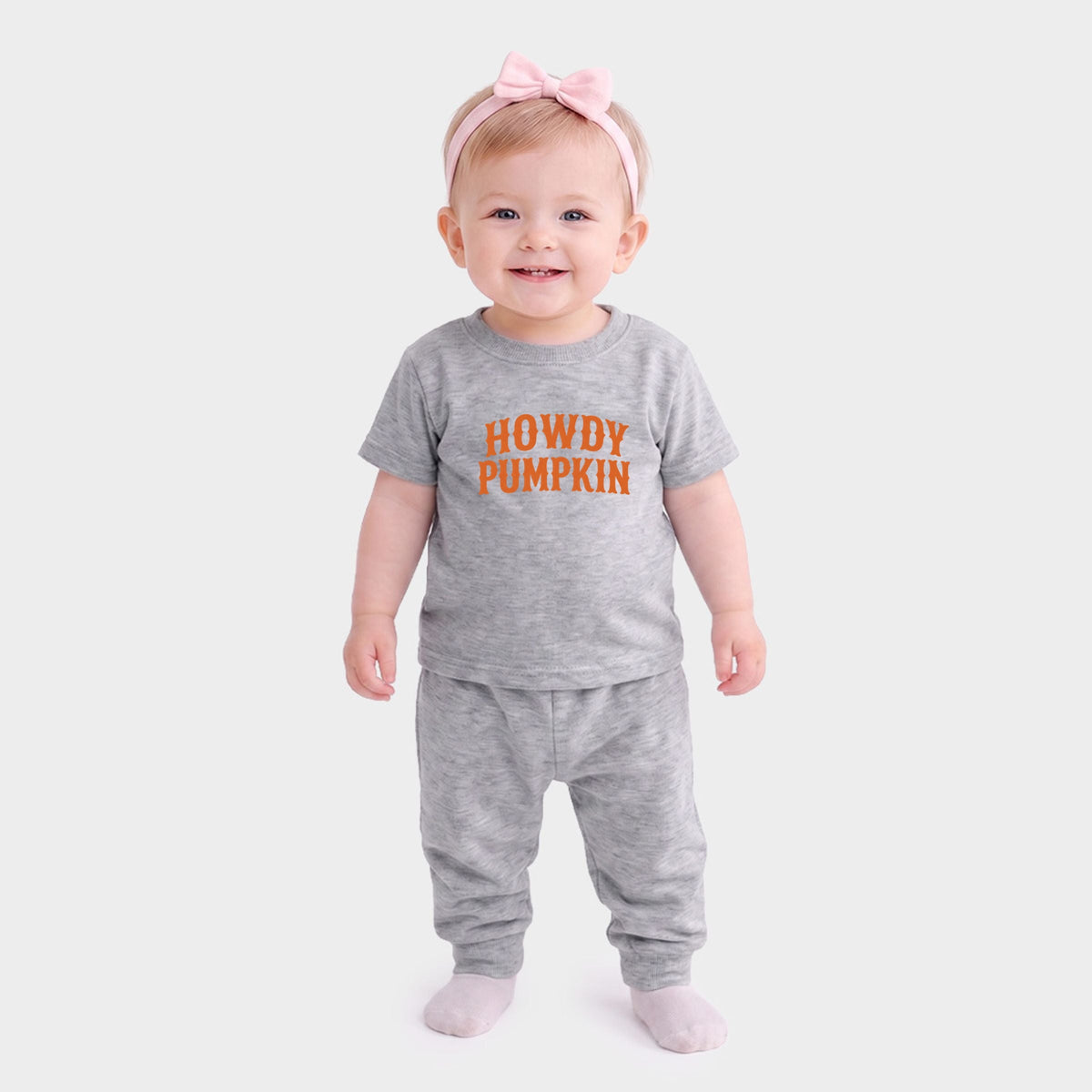 Howdy Pumpkin Western - Infant Jogger Pant Crew Set