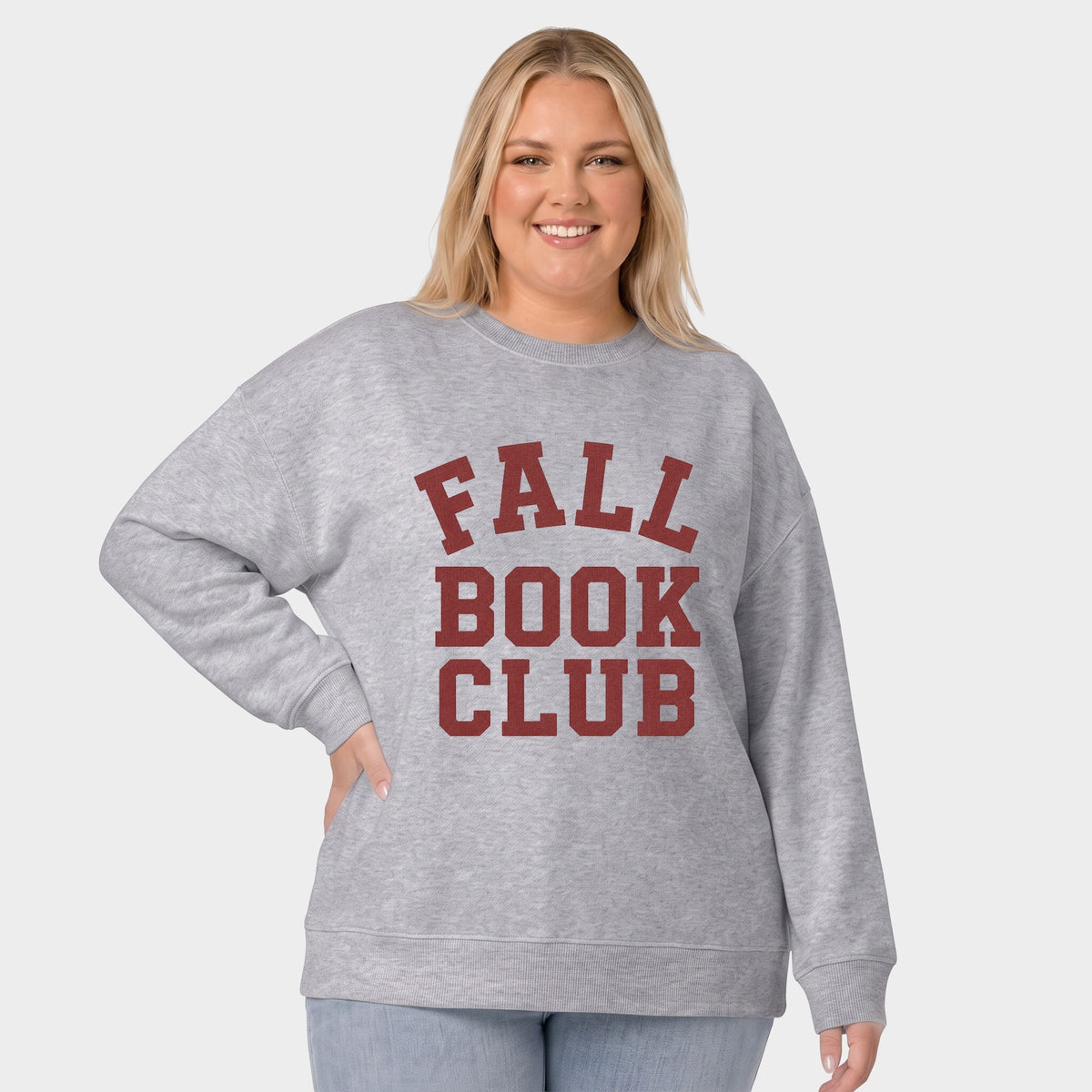 Fall Book Club Varsity -  Women's Plus Sized Graphic Sweatshirt