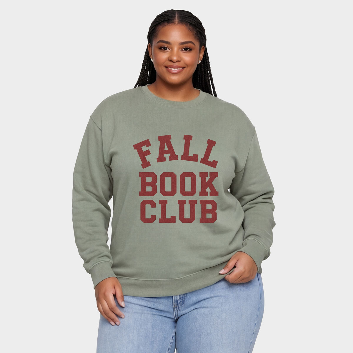 Fall Book Club Varsity -  Women's Plus Sized Graphic Sweatshirt