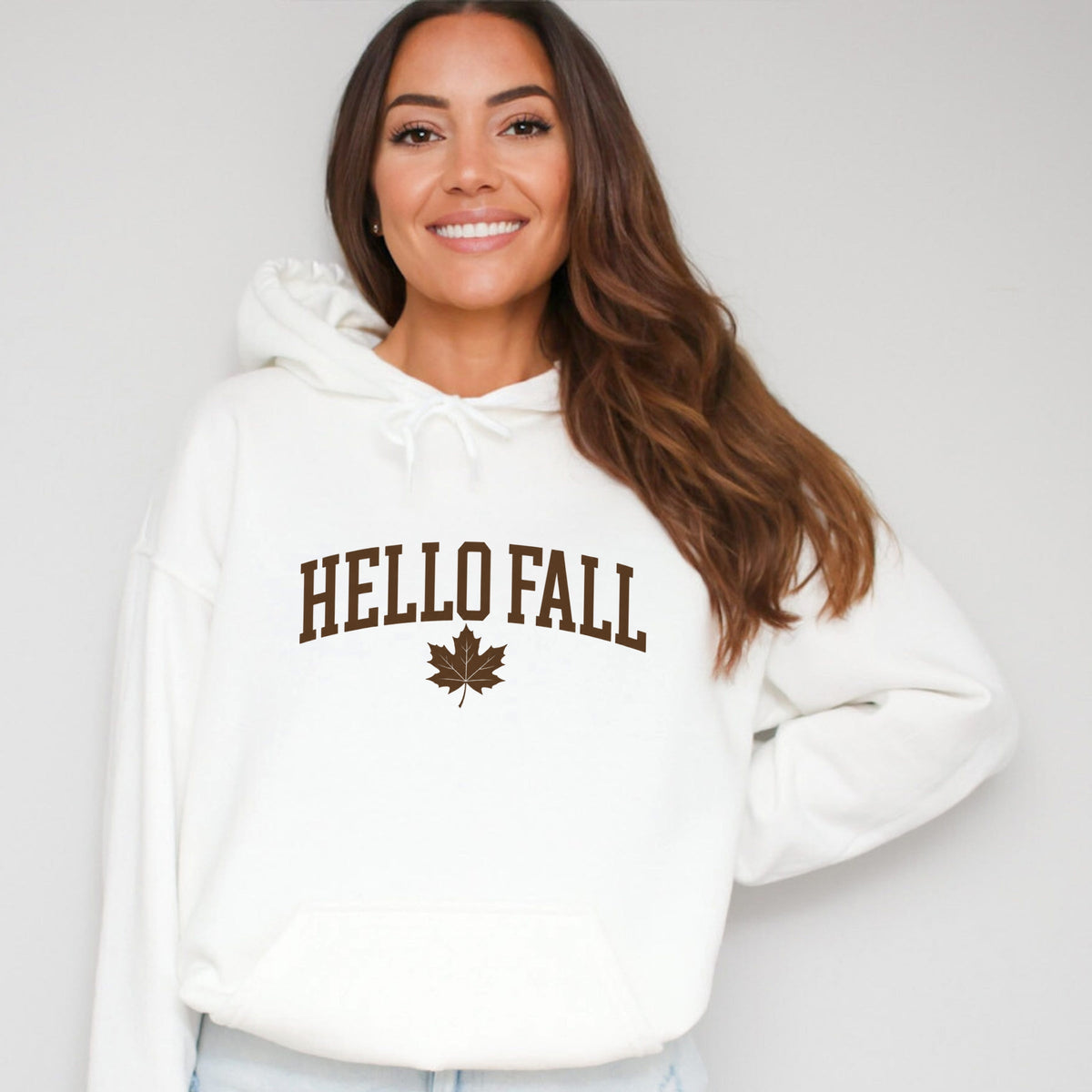Hello Fall Leaf - Women's Graphic Hoodie