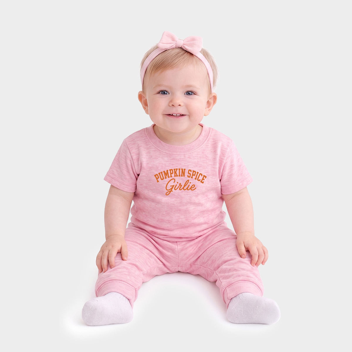 Pumpkin Spice Girlie - Infant Jogger Pant Crew Set